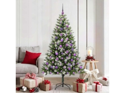 Vidaxl Árvore De Natal Artifical Com Neve Flock 300 Led Branco Quente