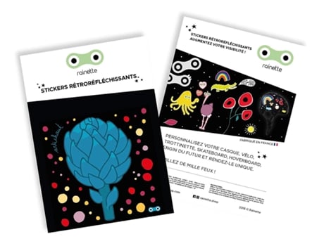 Stickers RAINETTE Rosa - 10 x 10 cm)