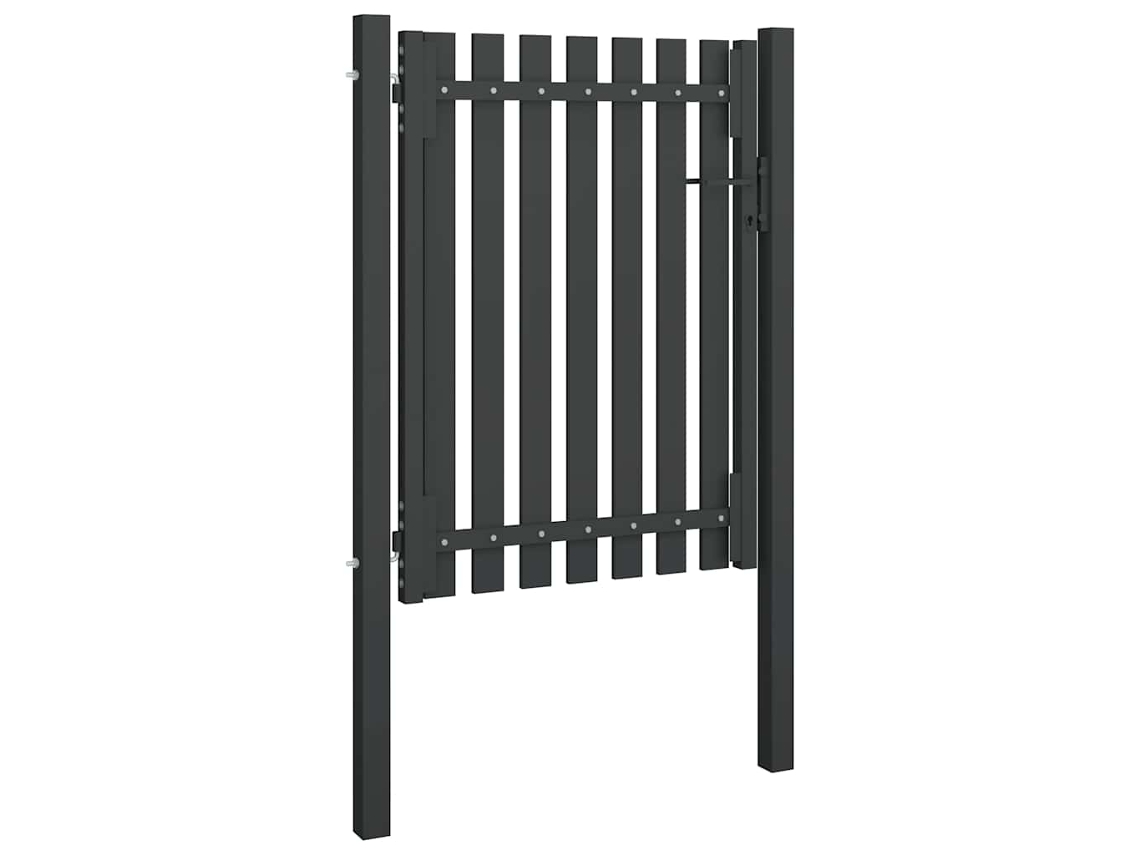 Porta de cerca de jardim em aço 100x125 cm antracite MAISON EXCLUSIVE