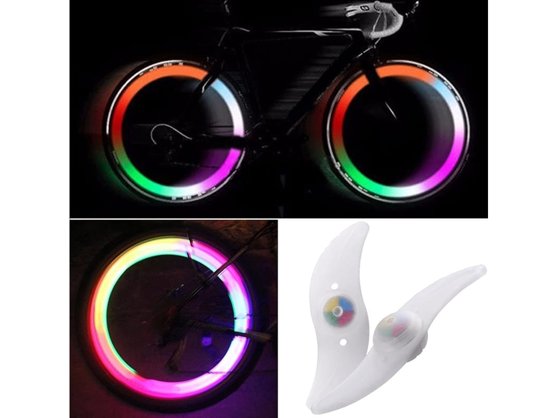 Luzes De Raio Para Bicicleta Led Com Mudança De Cor - Multicolorido