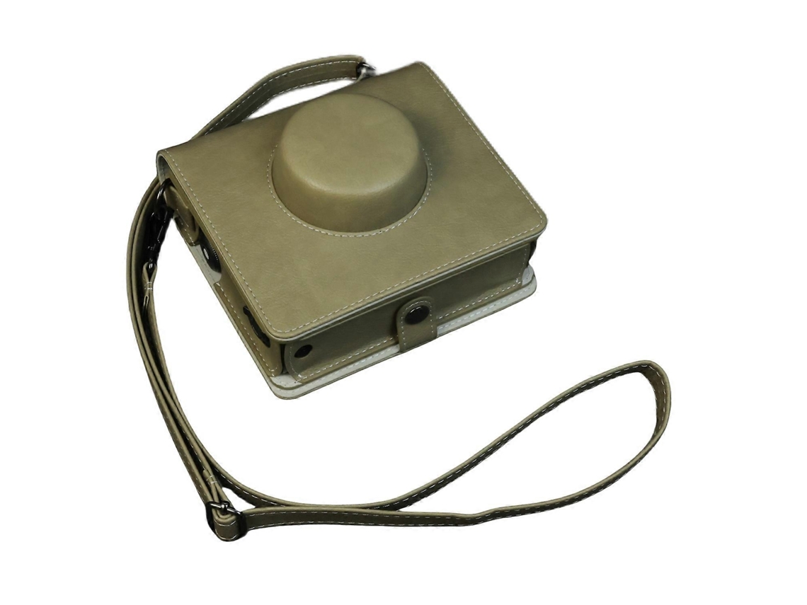 Bolsa Para Câmera C4r Para Fujifilm Instax Wide Evo Portátil De Couro Pu E3m, Capa Protetora Com Alça De Ombro Wellngs Brilvibera