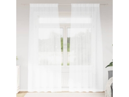 Vidaxl Cortina De Voile 2 Unid. Branco 260 X 140 Cm Poliéster