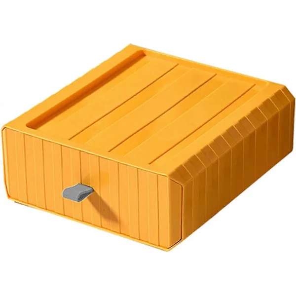 Organizador de Gaveta Amarelo, Organizador de Gaveta de Mesa, Caixa Porta, Canetas, para Cozinha, Escritório, Casa e Banheiro BRILVIBERA
