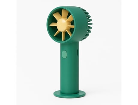 Ventoinha Portátil Com Base | Compacta, Bateria Recarregável, 2 Velocidades, Pega E Cabo Incluídos Mayou Sd2107 Verde