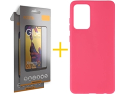 Kit Capa e 2 Películas Samsung Galaxy A52s ACCETEL Full (Rosa)