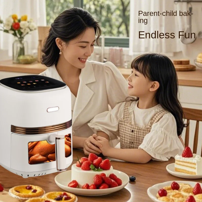 Forno Elétrico Multifuncional com visor e Fritadeira a Ar MDUG Branco creme S/MARCA