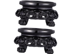 Suporte Para Bola De Cristal Em Resina Preta Stahad, Tamanho 3, Base Oca Para Exibição De Esferas Decorativas, Pacote