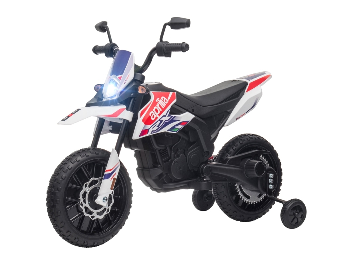 Motocicleta Infantil 12v Com Rodinhas, Luzes De Led, Música, Usb, Motocicleta Elétrica Para Meninos E Meninas, Branca Cs