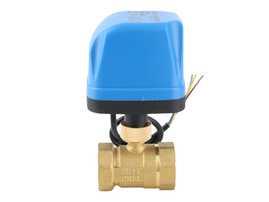 Válvula De Esfera Elétrica 2-via 3-fios Ip54 Motor Síncrono Ac220v Azul
