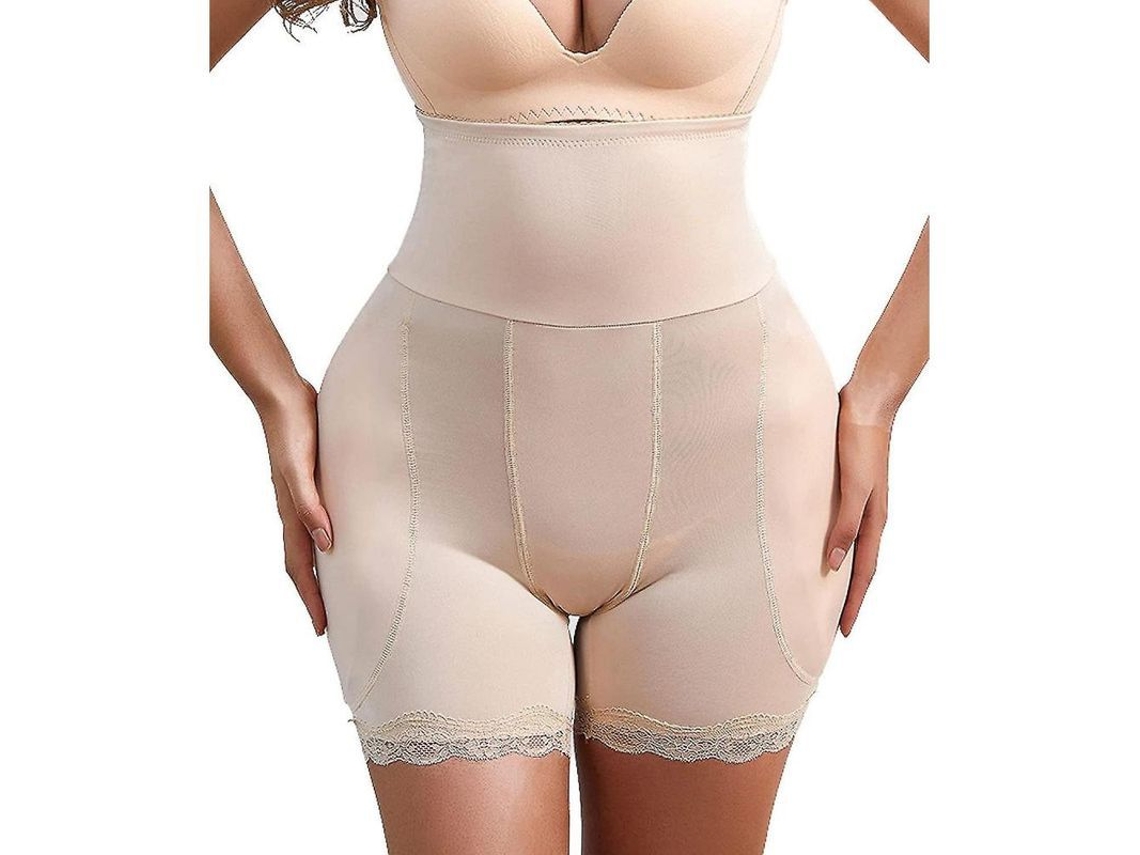 2026-pads Para Nádegas Grandes, Shapewear Elevador De Nádegas Com Controle Abdominal E Renda Para Mulheres Ptt Medium Bege