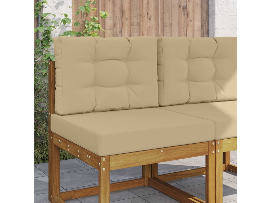 Vidaxl Almofada Para Sofá Externo Poliéster Bege 60 X 60 Cm