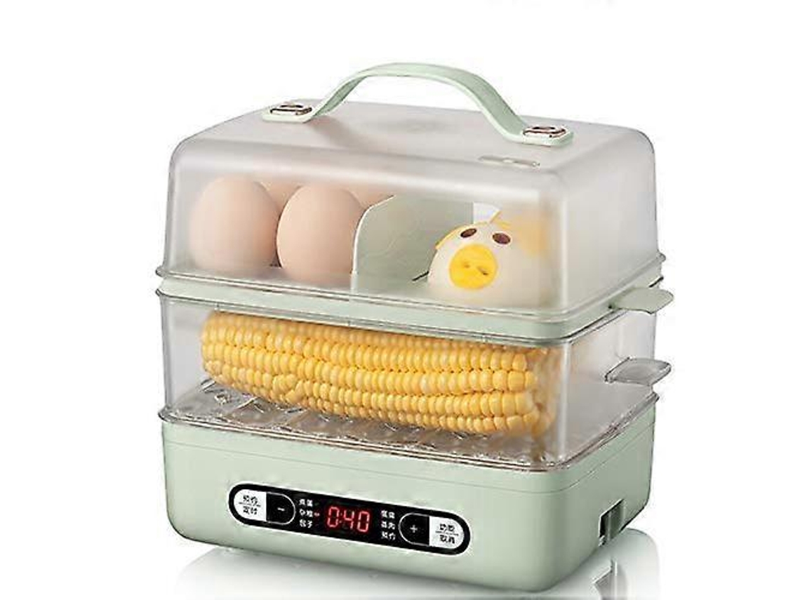 Vaporizador Elétrico De Alimentos 350w Com Dupla Camada Para Ovos E Frutos Do Mar Com Proteção Anti-secagem