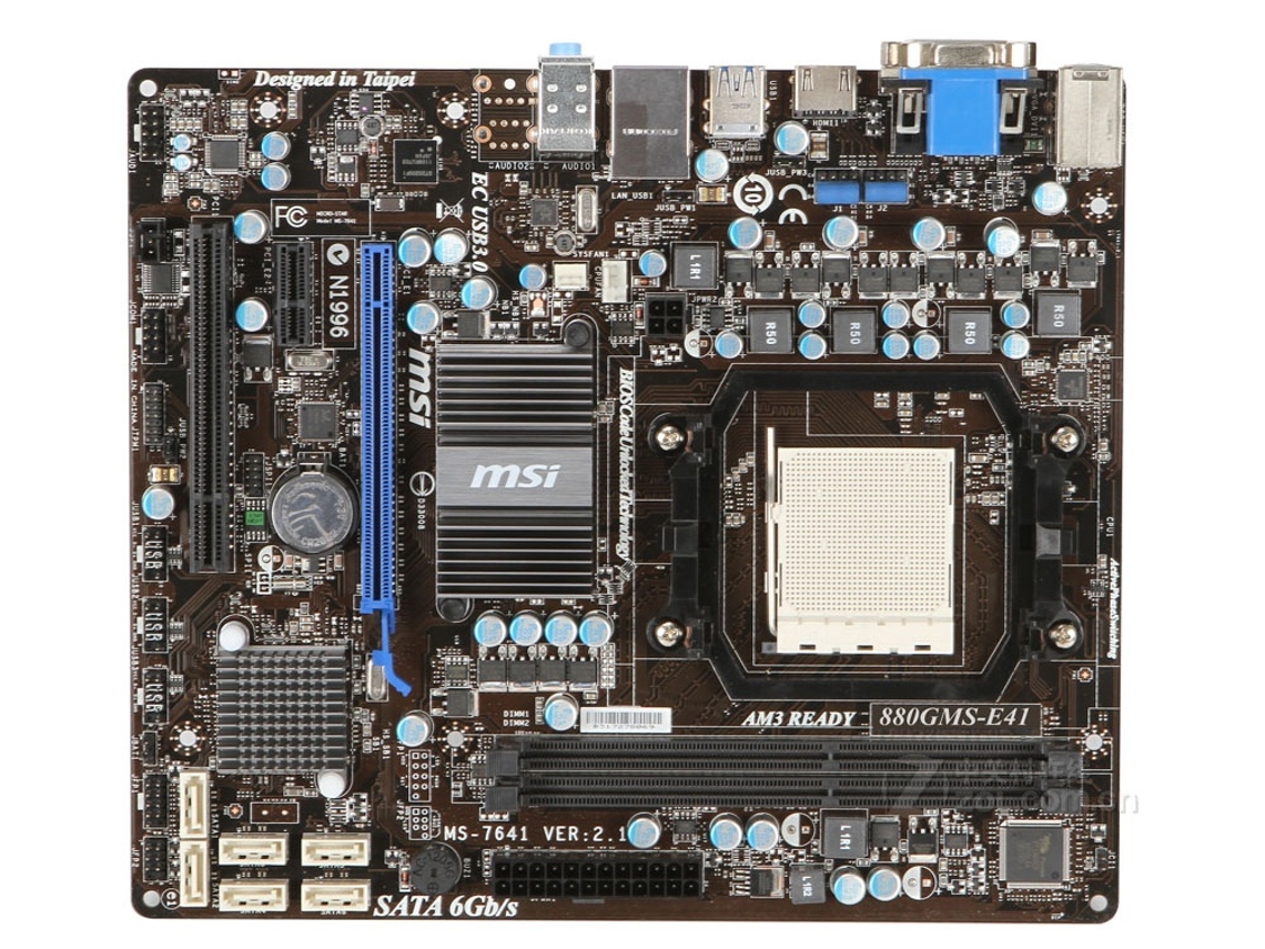Motherboard MSI 880gms e41 (socket Am3 Amd 880g Ddr3 Micro Atx)