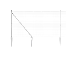 Conjunto 1 Cerca Externa Vidaxl Prateado Aço (10 X 1,2 M)