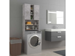 Vidaxl Armário Máquina De Lavar Roupa 64x25,5x190 Cm Cinzento-cimento