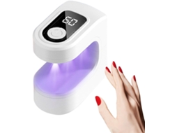 Lâmpada UV compacta e recarregável para unhas com 2 modos de secagem.