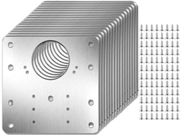 Painel De Reparo Dobradiça, Placa De Reparo Dobradiça Gaveta Em Aço Inoxidável Com Parafusos, Suporte Plano 9x9x0, 1cm