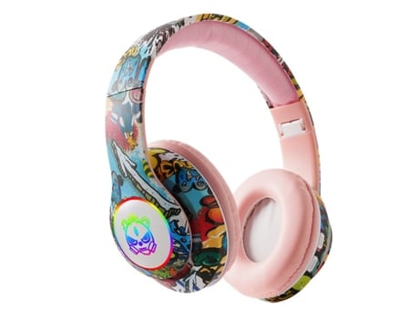 Auriculares JUNIORCARE Sem Fio Flash Light Crianças Ear Headphones com MicroAuriculares Bluetooth