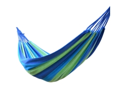 Hammock de Camping Duplo Portátil Azul com Cintas