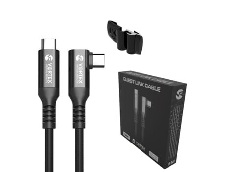 Cabo Oculus Link Vortexvr 5M Suporte USB-C para Oculus Quest 2 ou Quest 1 Steamvr Sidequest VORTEX VR