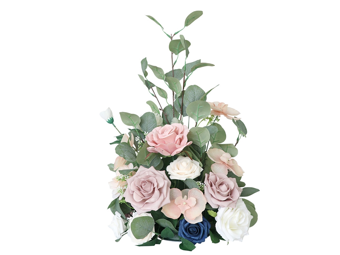 Laxiscreed Decoração De Casamento Rosa Com Flores Artificiais Para Estrada Ou Guia