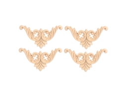 Aplique De Esquina Flor Em Madeira Laxiscreed 8x8cm Para Decorações Elegantes