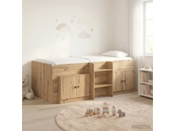Vidaxl Cama Loft Com Armário Com Porta 3 Unid. Carvalho Arttisan