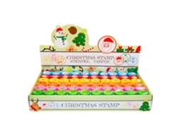 Conjunto De Artesanato Infantil Com 60 Peças De Brinquedos Natalinos Com Carimbos Multicoloridos Multicoloridos Duckiez