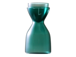 Garrafa Refrigeração Vidro Resistente Alta Temperatura Transparente Com Copos Para Casa, Cozinha, Verde