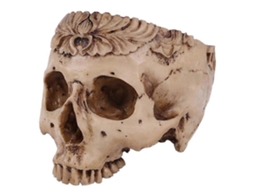 Cabeça de caverna humana, vaso de flores, plantador, recipiente de caverna, réplica de resina, acessório de Halloween, decoração de bar em casa Slowmoose
