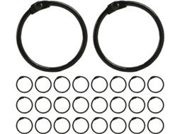 Anel de Metal Marrom para Fichário, 120 Unidades, 25mm