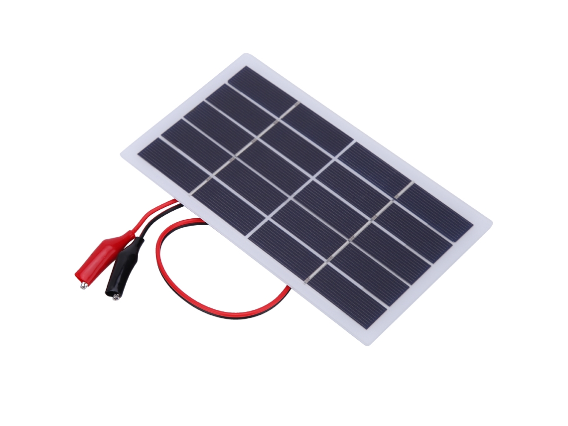 Painel Solar Diy 2w 5v com Clip Leve