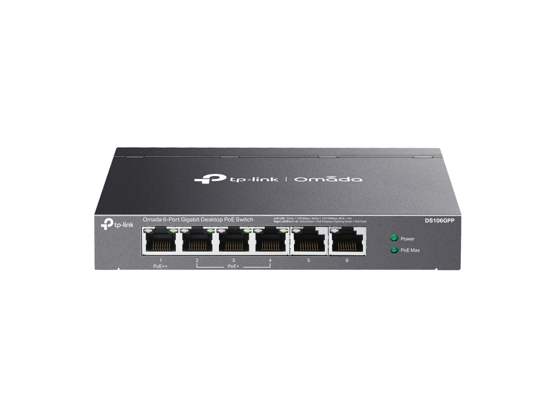Omada Ds106gpp Switch De Rede Não Gerido Gigabit Ethernet Power Over Ethernet (poe) Preto Tp Link (10/100/1000)