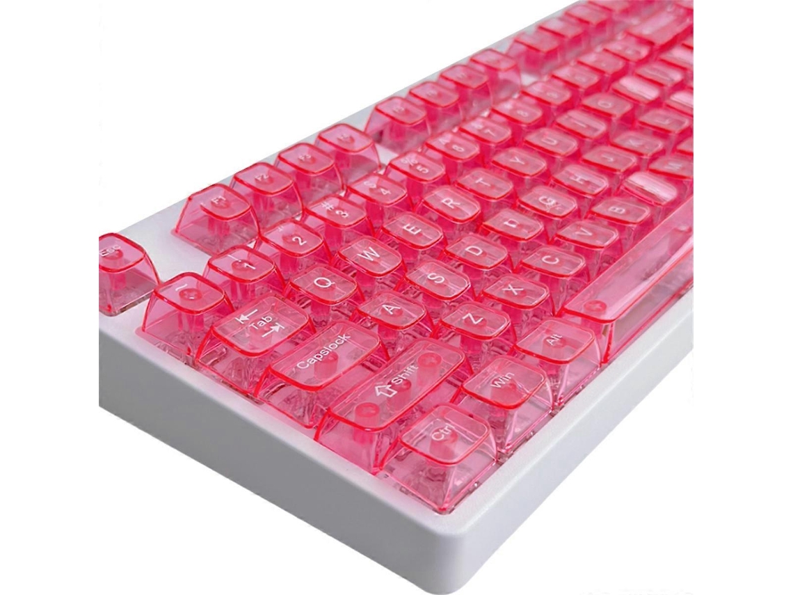 Conjunto De Teclas Transparentes Gelatinosas Com 115 Teclas Personalizadas, Teclas Rosa, Teclado Mecânico Artesanal, Mx Switch Point Keycap Slowmoose