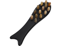 Pacote De Pente De Chifre Para Massagem Na Cabeça, Ferramentas Para Cuidados Com O Cabelo Gua Sha, Preto Jinyubo Store