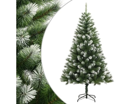 Árvore De Natal Artificial Articulada Com Flocos De Neve 240 cm VIDAXL