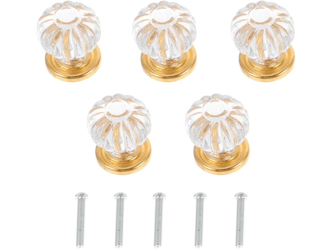 Conjunto De Puxadores Para Móveis Crystal Clear, Em Acrílico E Liga De Zinco |