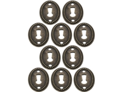 Placa De Cobertura Fechadura Oval Vintage Em Liga Zinco, 50 Peças, 27mm