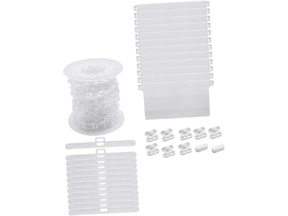 Kit De Acessórios Para Persianas Verticais Homoyoyo, Com Pesos De Plástico Branco E Corrente Inferior Fácil Instalar