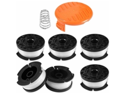 Kit com 6 Carretéis de Fio para Aparador de Grama AQUAFORGE, compatível com Black+decker