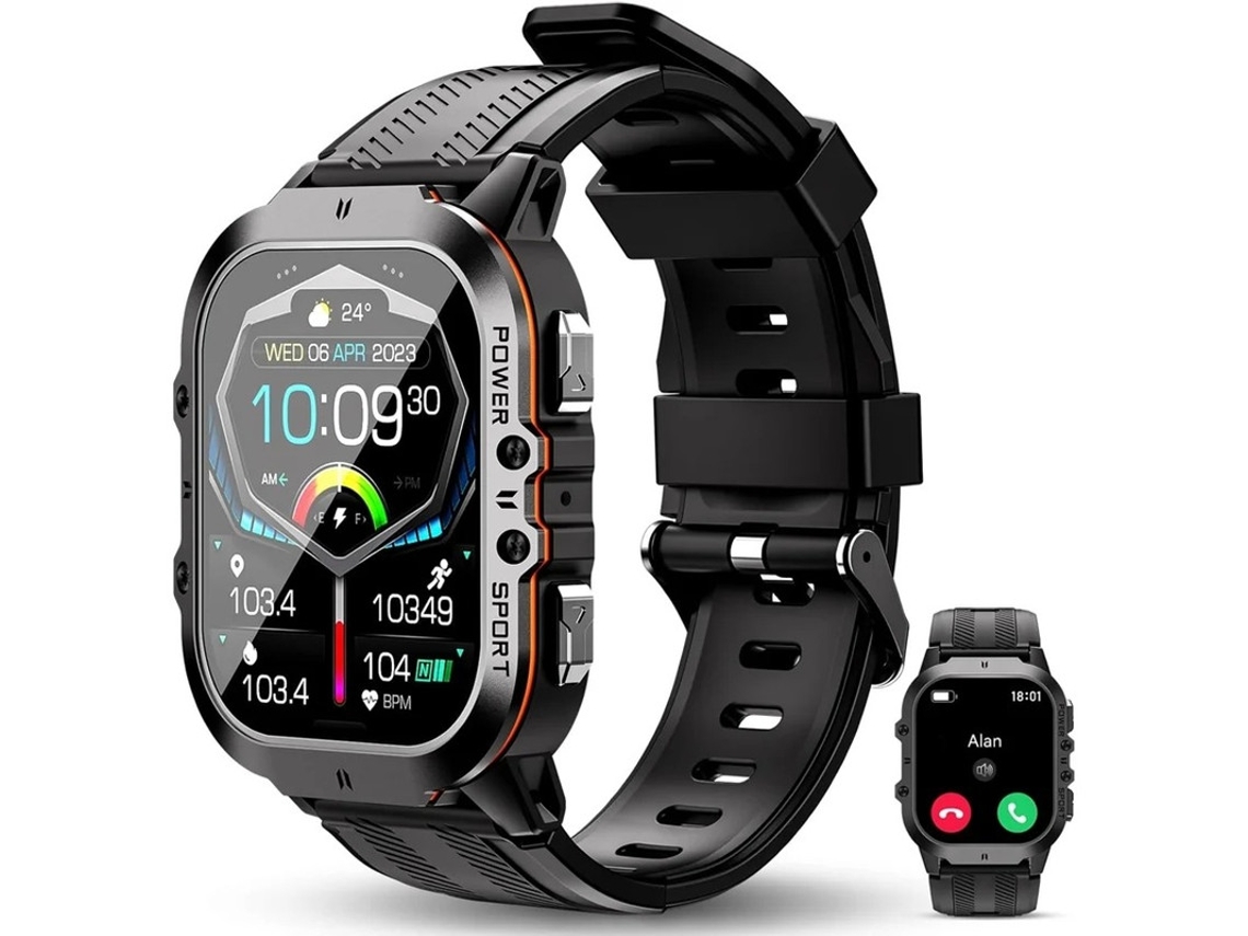 Smartwatch Amoled Para Esportes Ao Ar Livre De 1.96 Polegadas Relógio Esportivo À Prova Dágua 5atm Mais 100 Modos Esportivos Monitoramento Yizhood