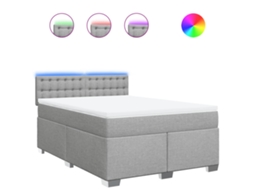 Box Spring Bed, Box Spring Beds Vidaxl Cinzeto Tecido (160 X 200 Cm)