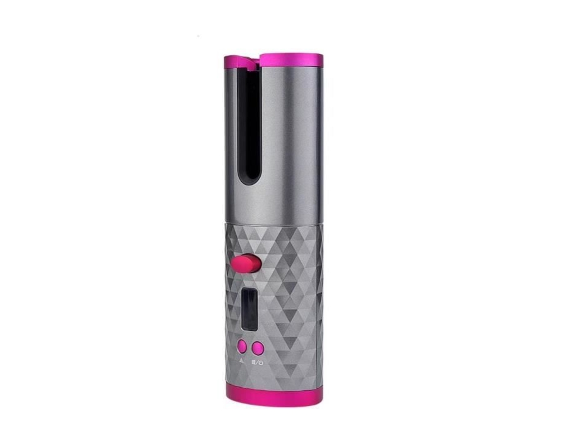 Modelador de cabelo automático sem fio USB recarregável ferro de ondulação automático para ondas de cachos encaracolados com tela LCD de cerâmica