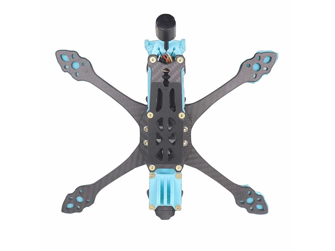 Vermelho Hskrc Mak5 225mm Eixos 5mm Espessura Braço Kit Frame Tipo X 5" Compatível Dji O3 Air para Drone Rc Fpv Racing MDUG