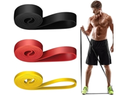Conjunto de faixas elásticas de resistência, 3 níveis de resistência para esportes, pilates, ioga e fitness c-fm--aquaforge