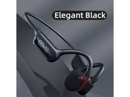 Fones de Ouvido MDUG Bluetooth, condução óssea, subwoofer, à prova d'água, preto