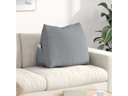 Vidaxl Travesseiro Para Costas Cinzento-claro 60 X 20 X 50 Cm Tecido