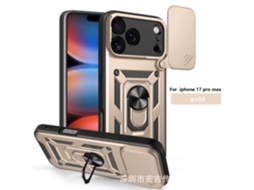 Capa Para Celular Veicular Com Sistema Magnético Anti-quedabanhada A Ouro (janela Deslizante De Braço Reto) - Iphone 15 (furo De Precisão)