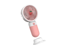 Ventilador Usb Portátil Rosa com Suporte para Celular