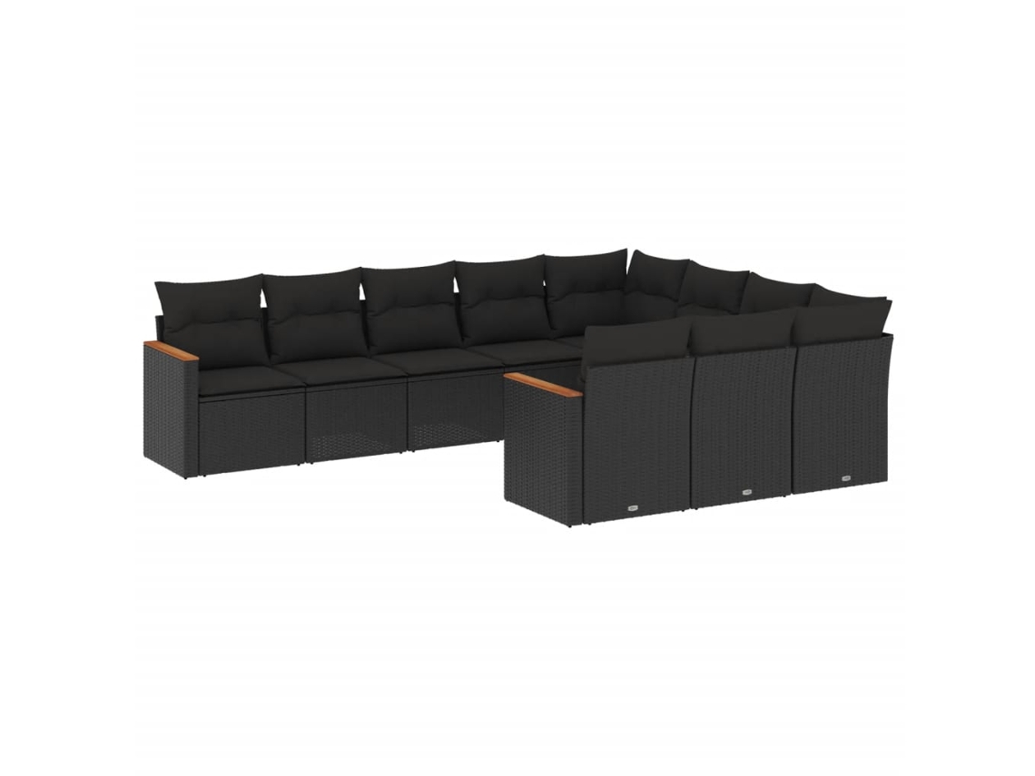 Garden Sofa Set, Garden Sofa Sets Vidaxl Preto Rattan / Vime (n/a)